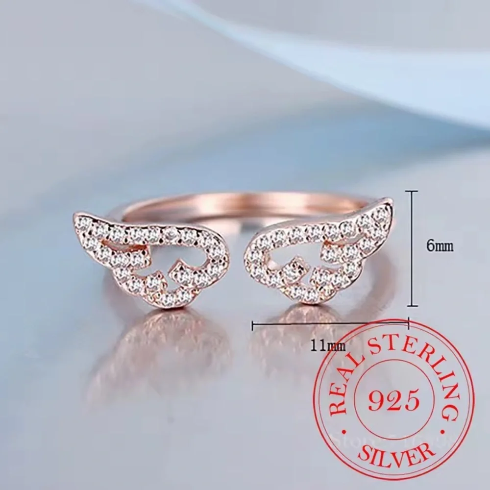 Sterling Silver Angel Wing Ring 🪽